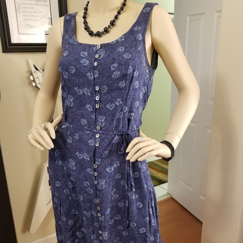 VTG Jodi Michaels Maxi Sundress Floral Print
